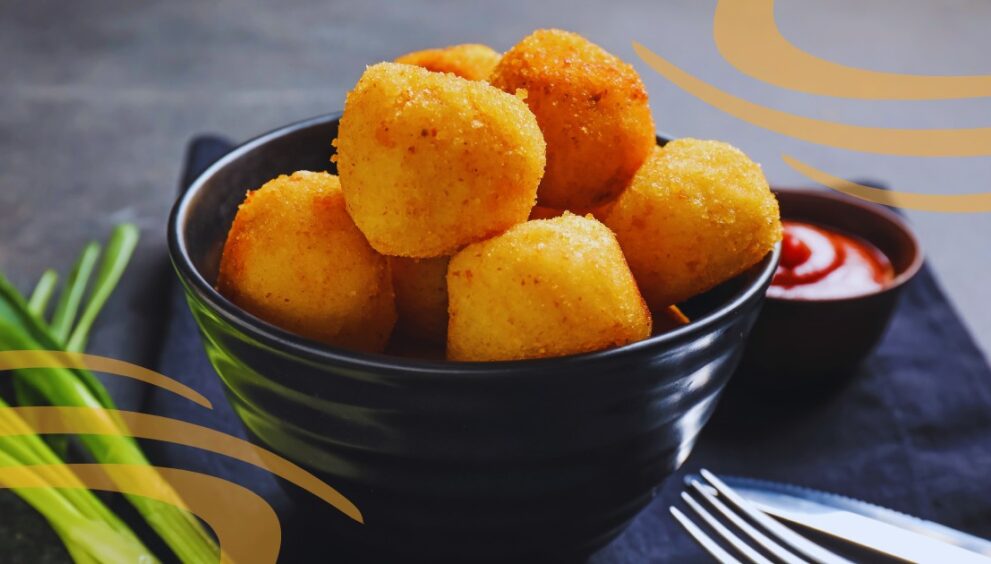Shree Aahar-Cheesy Delight Potato Cheese Balls with Shree Aahar Flakes - Shree Aahar Shree Aahar-Cheesy Delight Potato Cheese Balls with Shree Aahar Flakes