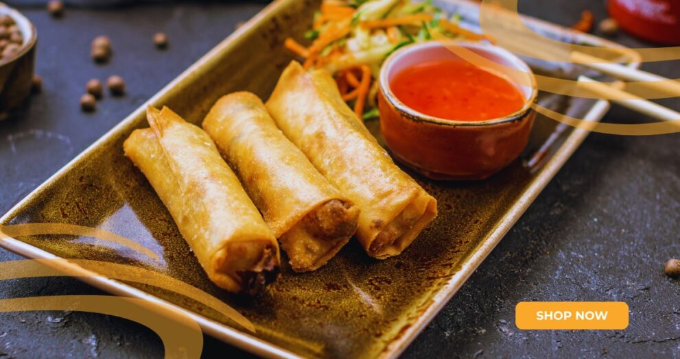 Shree Aahar-Shree Aahar - Spring Rolls with Spicy Aloo Mash Prepared Instantly